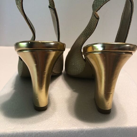 Anne Klein Peep Toe Sling Back Heels Size 6M - Picture 5 of 8